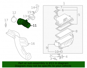 Air duct for intake Toyota Sienna 21-25