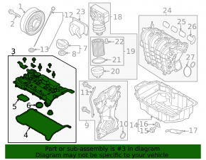 Valve cover Hyundai Sonata 20-26 2.5