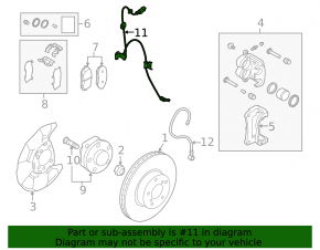 Front left brake hose Subaru XV Crosstrek 18-23