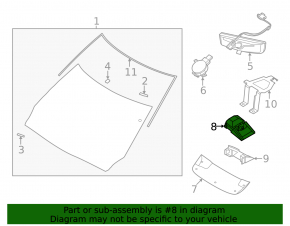 Nissan Rogue 21-23 lane keeping camera on the windshield under the radar