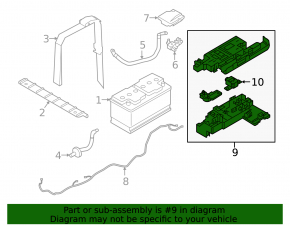 Positive battery terminal for Volvo XC60 18-21 T5, T6, complete with squib