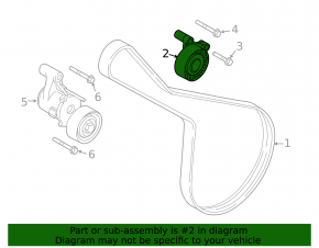 Volvo XC90 16-22 T6, T8 small drive belt roller