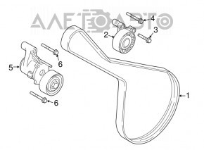 Volvo XC90 16-22 T6, T8 small drive belt roller