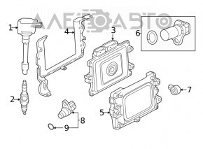 Honda Civic XI FE/FL 22 Engine Computer ECU Bracket - Right
