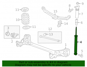 Chevrolet Cruze 16 rear left shock absorber with support