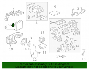 Chevrolet Volt 17-19 Air Conditioner Heater Valve
