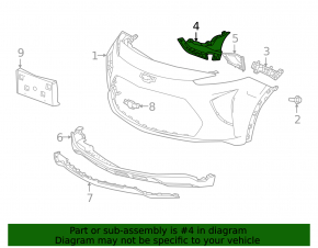 Front bumper air duct right Chevrolet Bolt EUV 22-23