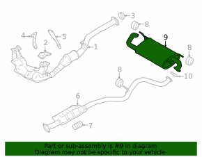 Muffler rear part with barrel Subaru XV Crosstrek 18-23