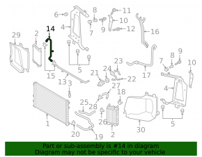 Cooling pipe lower Audi Q7 16- 3.0T