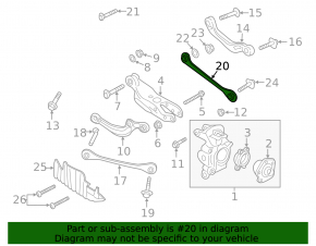 Lower rear left transverse control arm for Audi E-Tron 19-23
