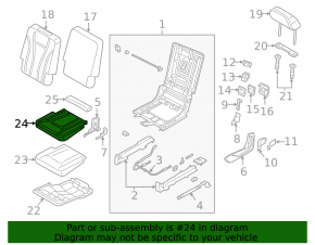 Rear seats, 2nd row left, Audi Q7 16-19, brown leather with perforation, heated, dents