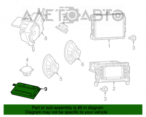Jeep Cherokee KL 14-17 Audio Amplifier