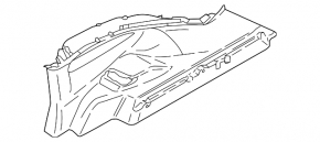 BMW X1 F48 16-22 right rear window trim, black, for rear seat control