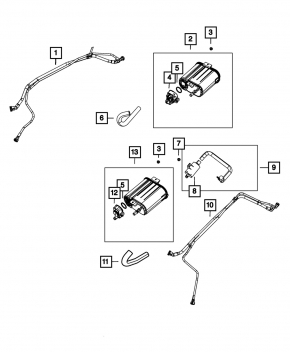 Canister with carbon absorber Chrysler 200 11-12 2.4 without pzev