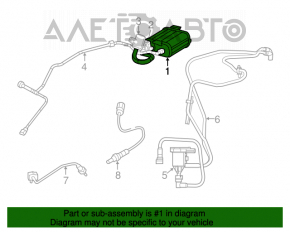 Canister with carbon absorber Chrysler 200 11-12 2.4 without pzev