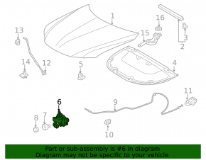 Lexus CT200h hood lock 11-17