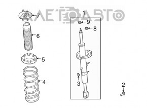 Front left spring Nissan 350z