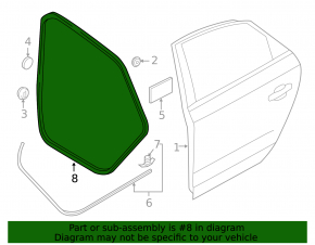 Rear right door seal for VW Passat b8 16-19 USA