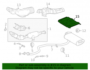 Lexus CT200h 11-17 Rear Muffler Heat Shield