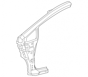 Front left body pillar Toyota Prius V 12-17 white
