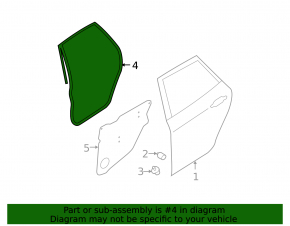 Subaru Forester 08-13 rear left door seal