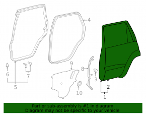Lexus LX570 16-21 rear right door