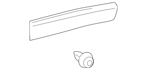 Lower rear right door trim for Lexus GX460 15-19 rest, white 070