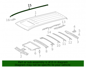 Left roof lining for Toyota Sienna 11-20