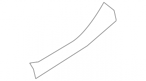 Door sill trim rear left Nissan Leaf 18- black