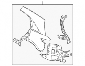Quarter wing rear left Infiniti FX35 FX45 03-07