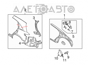 Quarter wing rear left Infiniti FX35 FX45 03-07