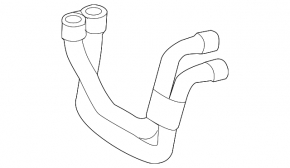The cooling system hose for the Audi Q7 4L 11-15 is double