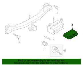 Towing hitch control unit VW Touareg 11-16