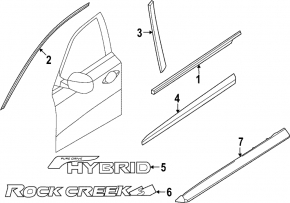 Door trim lower front right Nissan Pathfinder 13-20 structure