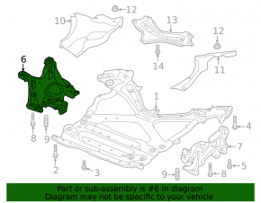 Front subframe bracket right Audi A6 C8 19-