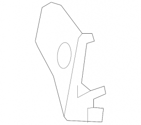 Lower left front panel trim for Hyundai Sonata 11-15 beige, broken mount