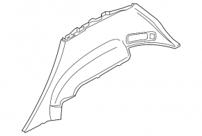 Left arch trim for Nissan Murano z50 2003-2007, black