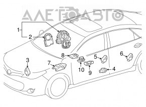 Lexus ES300h ES350 Front Left Airbag Sensor 13-18