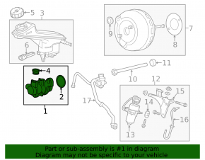Brake Master Cylinder with Reservoir Buick Encore 13-19