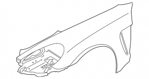 Front right wing Porsche Panamera 14-16