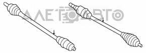 Drive half shaft front left Mazda3 2.3 03-08
