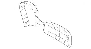 Left passenger seat side trim for Mazda 6 18-21, black, broken mount