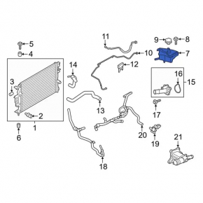 Expansion tank cooling Lincoln MKZ 17-20 2.0T without cap