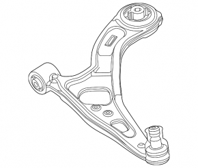 Lower control arm, front left, Ford Mustang Mach-E 21-25