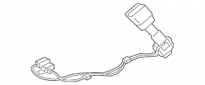 Jaguar F-Pace X761 17-23 Black Passenger Seat Belt Latch with Wire and Sensor