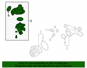Thermostat housing VW Jetta 11-18 USA TDI