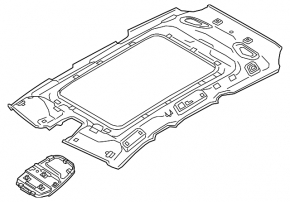 Volvo XC40 19-22 roof lining for panoramic, black