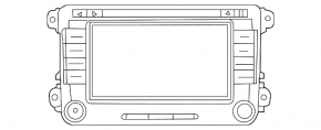 Monitor, display, navigation VW CC 13-14 rest with 8 buttons
