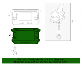 Monitor, display, navigation VW CC 13-14 rest with 8 buttons