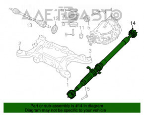 Cardan shaft cardan rear Chrysler 300 11-14 pre-rest 3.6 AWD long